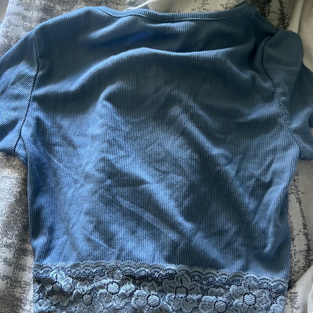 Blue button up - Picture 2 of 2